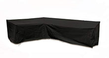 Copridivano Angolare da Giardino, Copertura per Divano da Giardino a Forma di L, Impermeabile, Anti-UV, Nero,215x215x87cm