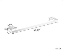 Beelee 40cm Acciaio Inox Porta Asciugamani da Parete Appendi Asciugamani per Bagno, Pittura Bianca, BA19301C-40