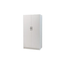 WEBMARKETPOINT Armadio 2 Ante Bianco Frassinato in Legno Nobilitato Cm 91x52xh 210