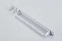 Leekayer Portasciugamani da parete Bianco portasciugamani con doppio gancio in alluminio 42 cm anello asciugamano montaggio a parete asciugamano elegante moderno