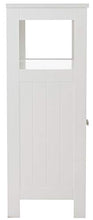 CLP Comodino con Doppia Anta Lohja in Legno MDF I Mobiletto Salvaspazio Camera Bagno 4 Ripiani, Colore:Bianco