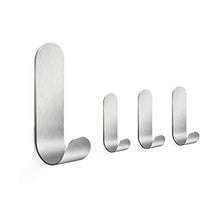Vista Ganci Adesivi Bagno in Acciaio Inox 4 Pezzi Ganci Asciugamani Bagno Nero Autoadesivi Ganci Appendiabiti Attaccapanni Muro Appendi Accappatoio, Set Asciugamani Bagno Accessori Cucina, Bagno
