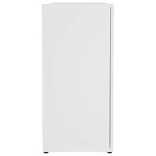 Lasamot Credenza Mobile Laterale Armadio da Cucina Costumista Mobilia Armadio Multiuso Mobiletto del Bagno Truciolare Bianco Lucido 120 × 35,5 × 75 cm
