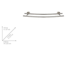WENKO Porta asciugamani Cuba opaco - Portasalviette, barra doppia, Pressogetto di zinco, 58 x 5 x 14 cm, Opaco