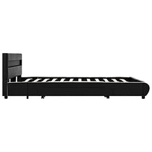 SKM Giroletto Nero con LED in Similpelle 120x200 cm (44.55kg)