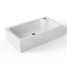 doporro Lavabo da Appoggio, Lavandino Bagno 46x26x11 cm, Lavabo da Minerale fuso Colossum101