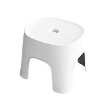 Senmubery, piccola panca antiscivolo tavolino da caffè in plastica semplice sgabello adulto ispessimento sgabello per bambini per scarpe sgabello corto bianco