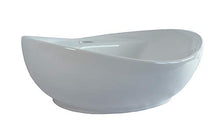 1 lavabo in ceramica, ovale, rettangolare, piccolo, in ceramica, 40,5 x 32,5 cm