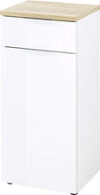 GERMANIA DIE MÖBELMACHER GW-Pescara 2751-513 Armadietto Basso, Bianco/Imitazione Rovere Navarra, (L/H/P), 39 x 86 x 34 cm