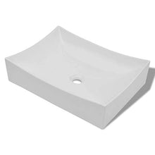 lavabo da bagno di Ceramica Porcellana Arte Bianco ad alta luminosità 65,5 x 39 x 14 cm