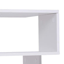 HOMCOM Tavolino da Caffè 2 Ripiani Aperti Design Moderno Salotto Soggiorno Legno 40x40x43cm Bianco