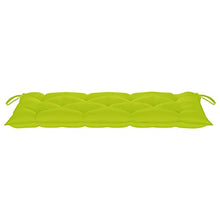vidaXL Panca da Giardino e Cuscino Verde Brillante 240cm Legno di Teak
