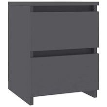 vidaXL Comodino Moderno Elegante Robusto con Cassetti Portaoggetti Armadietto Comò Cassettiera Versatile Grigio 30x30x40 cm in Truciolato