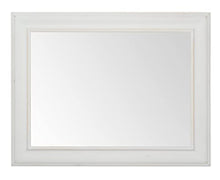 MO.WA Specchio da Parete 66x86, cornice legno bianco sbiancato shabby, specchiera rettangolare parete muro, Made in Italy.