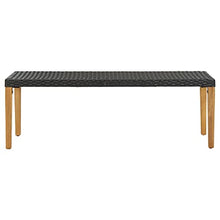 vidaXL Panchina da Giardino Elegante Robusta Arredo per Esterni Seduta Panca 80 cm in Polyrattan Nera Telaio in Acciaio Verniciato
