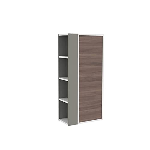 Bath + – Armadietto con porta laterale Bsmart esche/bianco/grigio