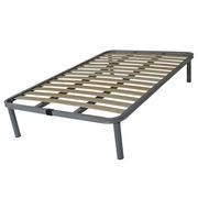 SomnusSana - Rete in Ferro con Piedi e Doghe in Legno cm 165x195 H40 Matrimoniale Personalizzata