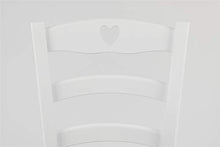 Tommychairs - Set 4 sedie modello Cuore per cucina bar e sala da pranzo, robusta struttura in Legno di faggio laccato bianco e seduta rivestita in pelle artificiale colore grigio scuro