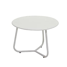 adami Tavolino da Giardino in Metallo Tondo Ø55x38cm Daytona Bianco