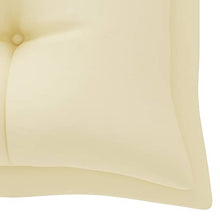 vidaXL Panca da Giardino con Cuscino Bianco Crema 175 cm Legno di Teak