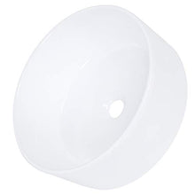 Ausla Moderno Lavabo in Ceramica Lavabo Rotondo in Ceramica 40.5x40.5x15cm Bianco