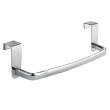 mDesign Set da 2 Porta asciugamani cucina – Porta strofinacci da appendere alle ante dei mobili – Appendi strofinacci senza forare muro per bagno o cucina – Argento