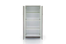 Dmora Armadio scarpiera a 2 Ante, Legno Scuro, 62 x 34 x 147 cm