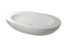 1 x lavabo in ceramica ovale grande lavabo in ceramica 59 cm L 42 cm B