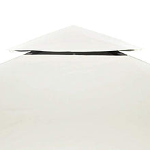 Cikonielf Telo di Ricambio per Gazebo 3x3 m Ricambio Copertura Gazebo,Copertura Superiore per Gazebo Impermeabile 310g/m² (Non Include Il Telaio del Gazebo) -Bianco Crema