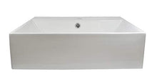 Lavabo Ceramica Lavandino Lavello Rettangolare d'appoggio senza Troppopieno