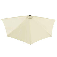Ombrellone Mezzaluna a parete salvaspazio tondo Ø 270x254H cm in alluminio colore ecrù