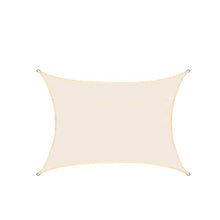 CH-GTJ Tenda A Vela, Tenda Parasole Esterno Rettangolare, Telo da Sole in HDPE, Anti-Raggi UV, Parasole per Esterni, Giardino, Cortile,Lightbeige,6X6m