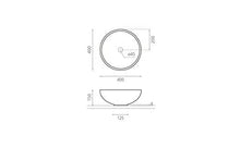 BATHCO 4084/CRU NEW LYS CRUDO Lavabo Redondo