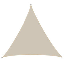 GUOCU Tenda da Sole Impermeabile Triangolare Vela Ombreggiante Protezione Raggi UV Resistente all'Acqua per Esterno, Giardino Terrazza,Bianco Beige,3x3x3m