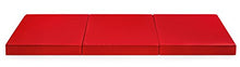 Badenia Trend Line Pieghevole Materasso Con Rivestimento In Microfibra, Poliestere, Rosso, 197 x 66 x 9 cm