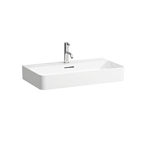 Laufen Lavabo Mobile Val, 3 Fori per Rubinetto, con sfioratore, 750x420, Bianco, colorazione: Bianco Opaco - H8102857571081