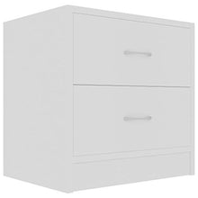 SKM Comodino Bianco 40x30x40 cm Legno Ingegnerizzato
