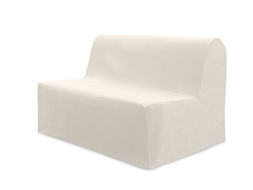 Soleil d'Ocre 110033 Panama - Fodera per divano letto in cotone, écru, 140 x 204 cm
