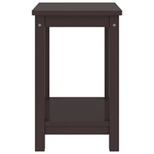vidaXL Comodino Marrone Scuro 35x30x47 cm in Legno Massello di Pino