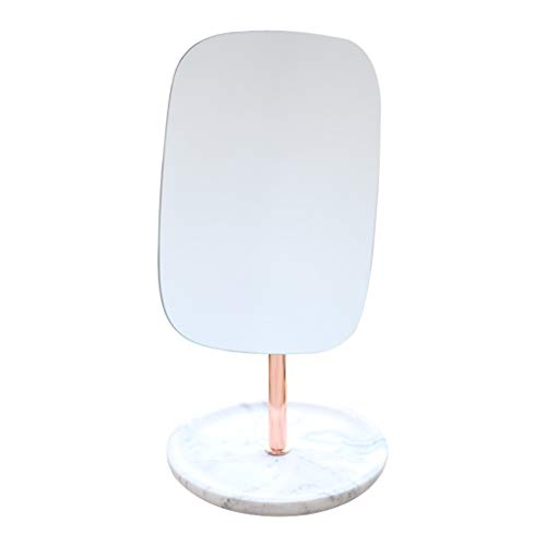 Specchio per il trucco Specchio da Tavolo per Trucco,specchiera da Toilette In Oro Rosa Rotazione Libera A 180 Gradi Migliore per Il Tavolo da Bagno O Camera da Letto