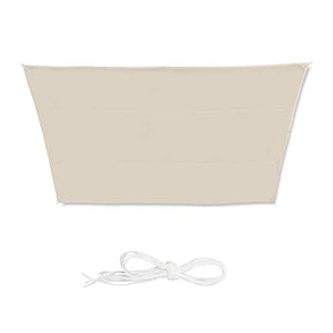Relaxdays, Beige Tenda a Vela Trapezoidale, Impermeabile, Anti UV, Corde di Supporto, Terrazza e Giardino, 3x5,5x4x4m, 3 x 5,5 x 4 x 4 m