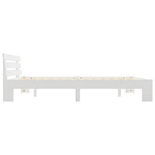 BIGTO - Struttura per letto in legno di pino massiccio, per camera da letto, stile C, colore: bianco, 160 x 200 cm