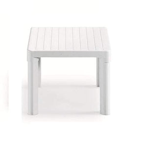 ALTIGASI Tavolo Basso - TAVOLINO Bianco per Esterno Modello Tip in Resina Misura 47x47x38H CM - Made in Italy