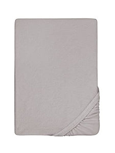 Biberna 0012344 Lenzuolo Frottee-Stretch (Altezza Materasso max. 22 cm) 1X 180X200 cm > 200X200 cm, Grigio Tempesta