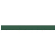 vidaXL Paravento a 9 Pannelli Tendone Tenda per Privacy Frangivento Riparo Protezione Accessori da Esterno in Tessuto 1200x80 cm Verde