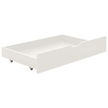FAMIROSA Giroletto con 2 Cassetti Bianco in Pino Massello 90x200 cm