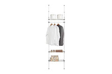 Kit Closet piede estensibile guardaroba Interno armadi, Bianco/Nero, Unico