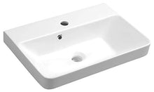 Lavabo da incasso, lavabo sospeso 55 x 37 cm, in ceramica, bianco