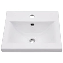vidaXL Lavabo da Incasso con Foro di Trabocco Moderno Elegante Lavandino Lavello Sanitari Bagno Toilette 42x39x18 cm in Ceramica Bianco