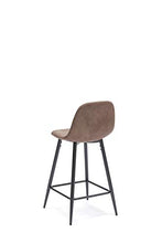 Stones Roxy Set di 2 Sgabelli, finta pelle/ Metallo, Tortora Vintage, 42x52x93 cm